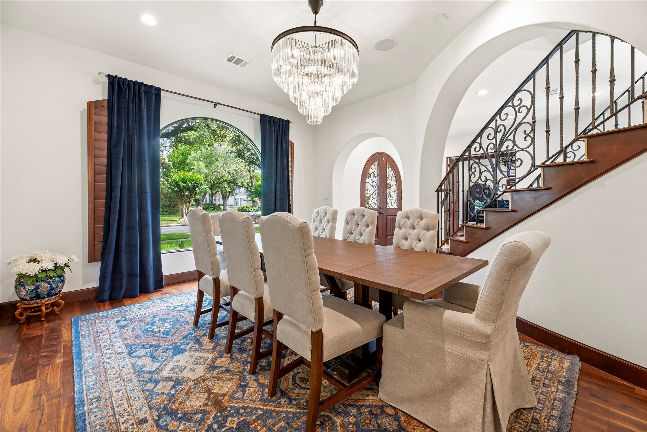3803 Drake Street Houston, TX 77005 - Photo 5 of 32 a view of a dining room with furniture window and wooden floor