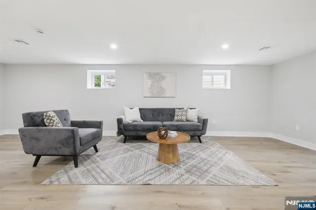 a living room with furniture and a couch