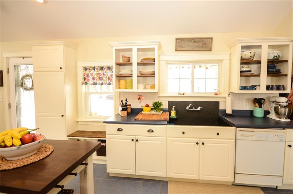 55 Sebago Lake Road Gorham, ME 04038 - Photo 8 of 31 Kitchen with large stone farm sink...