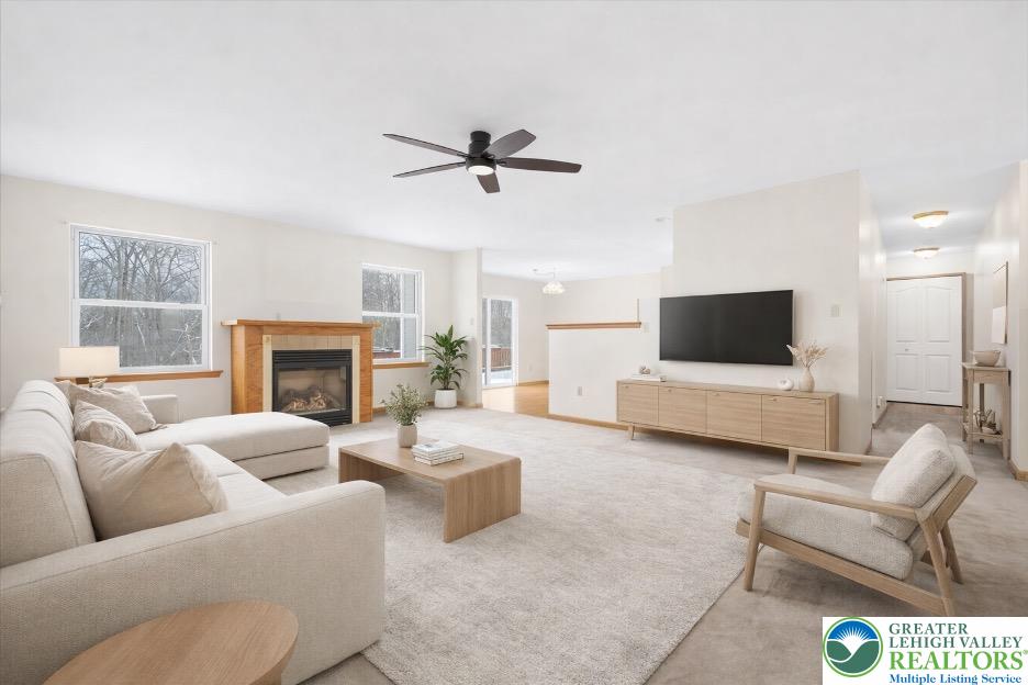 4 Jaskiewicz Way White Haven, PA 18661 - Photo 38 of 49 a living room with furniture a flat screen tv and a fireplace