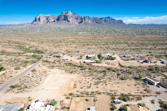 an aerial view of residential house and space