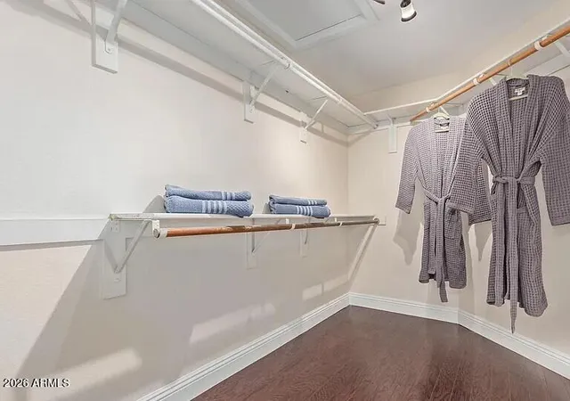 a close view of closet