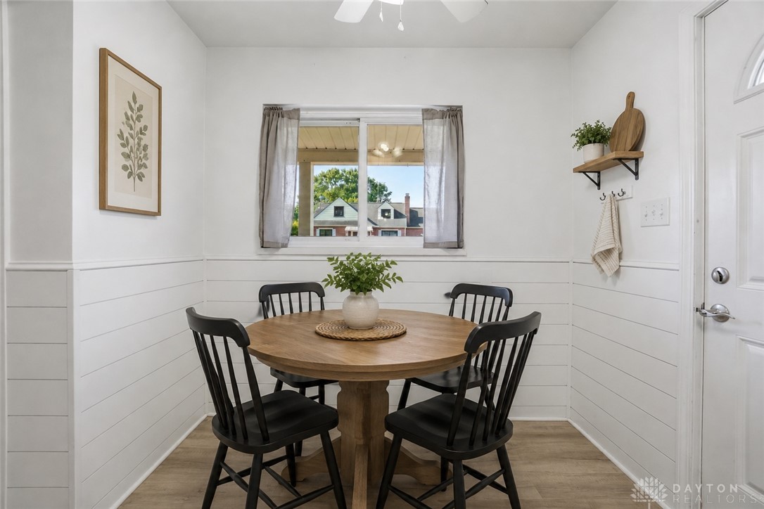 629 Storms Road Dayton, OH 45429 - Photo 3 of 51 This cozy dining area features stylish wainscoting and a welcoming ambiance.