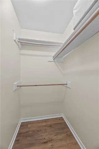 a view of a room with empty racks