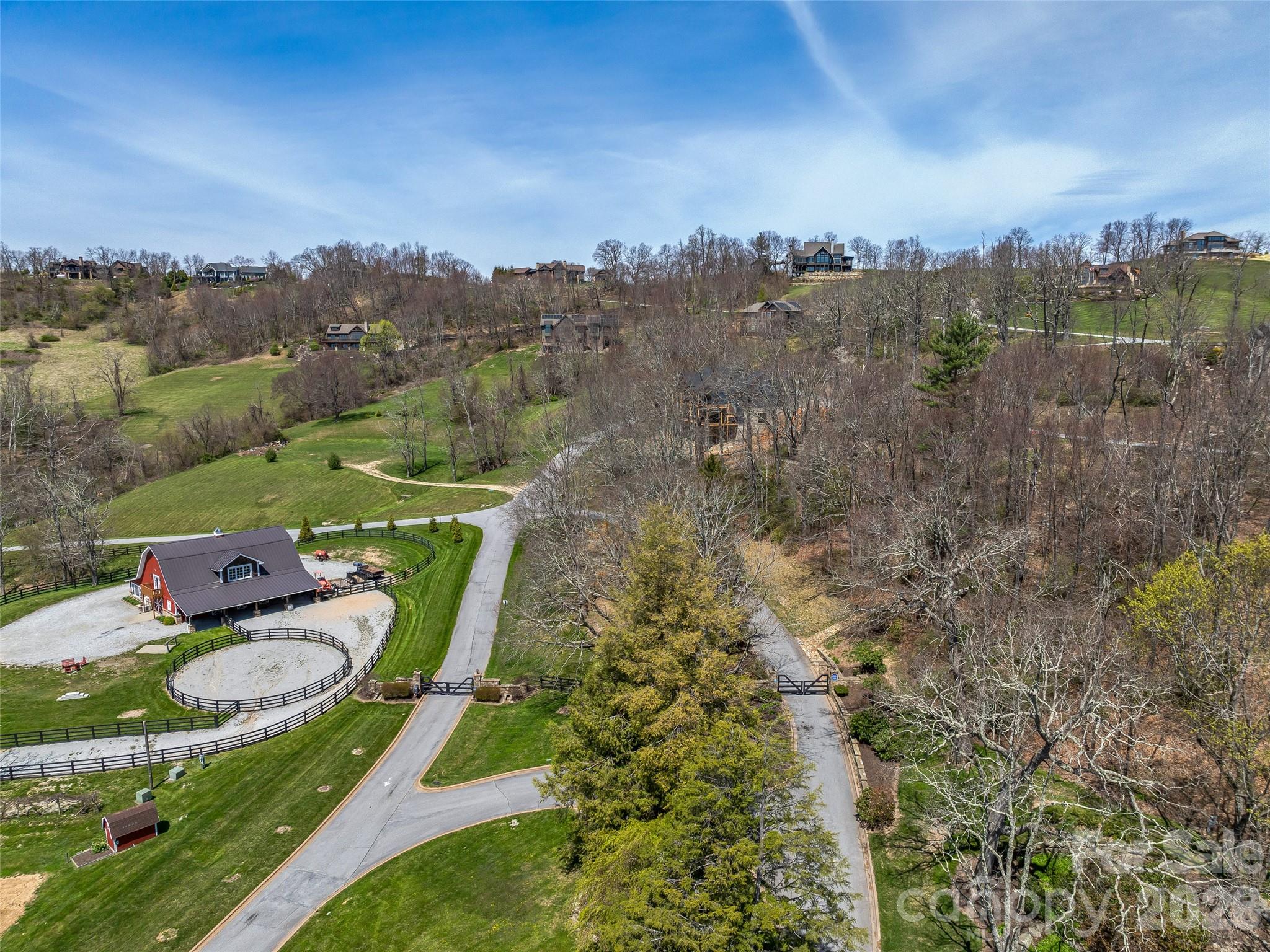 88 Autumn Ridge Lane, Unit 66 Hendersonville, NC 28792 - Photo 26 of 27 an aerial view of a house with outdoor space basket ball court