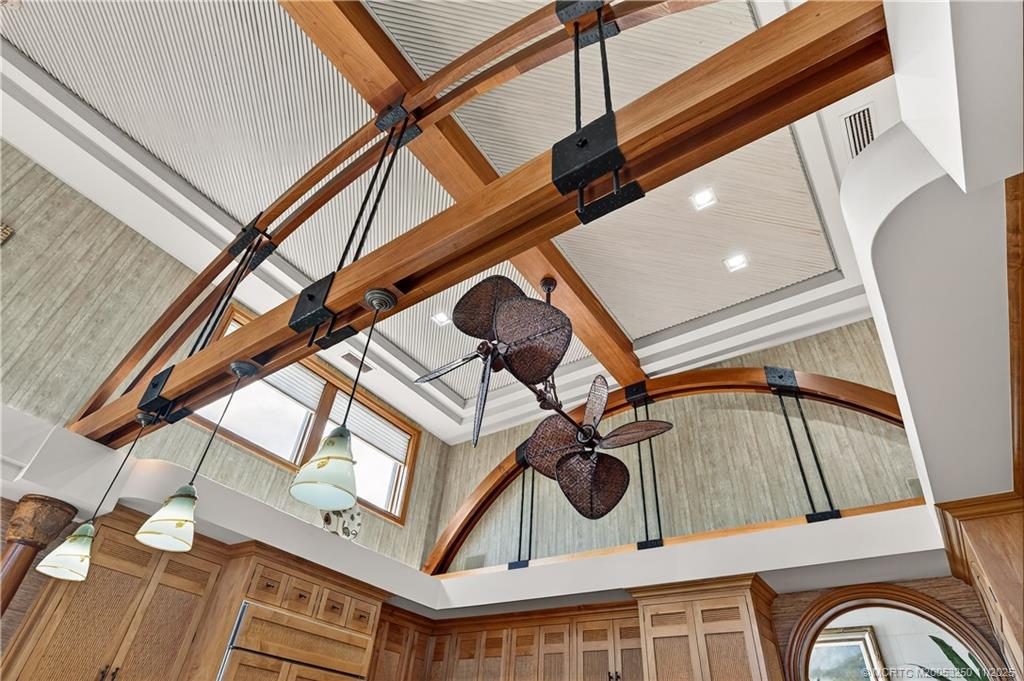 1210 Northwest Winters Creek Road Palm City, FL 34990 - Photo 24 of 73 Inlayed Ceilings - Wood Beams and Exquisite Ceiling Fans