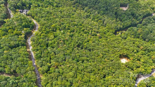 a view of a mountain range with lush green forest
