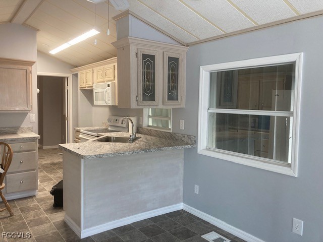 19681 Summerlin Road, Unit J197 Fort Myers, FL 33908 - Photo 8 of 22 a kitchen with a stove and a sink