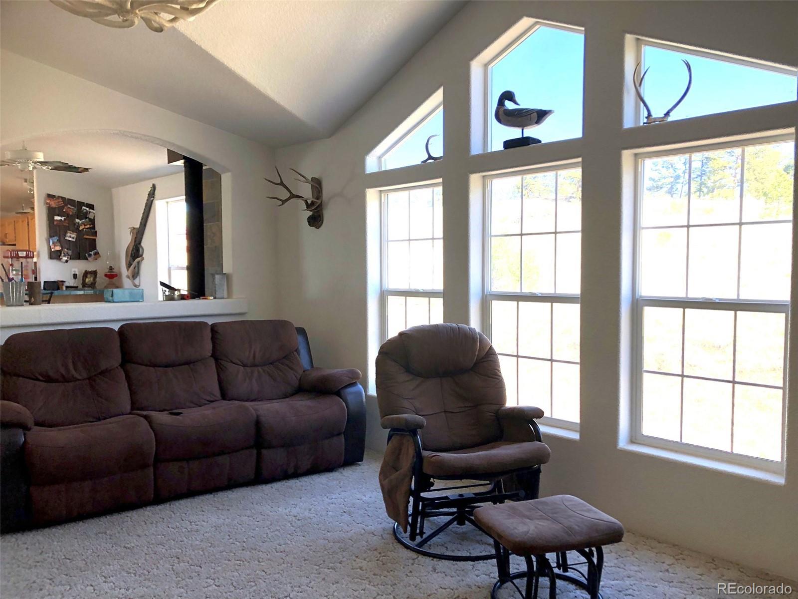 1983 Arapahoe Road Hartsel, CO 80449 - Photo 17 of 39 a living room with furniture and a large window