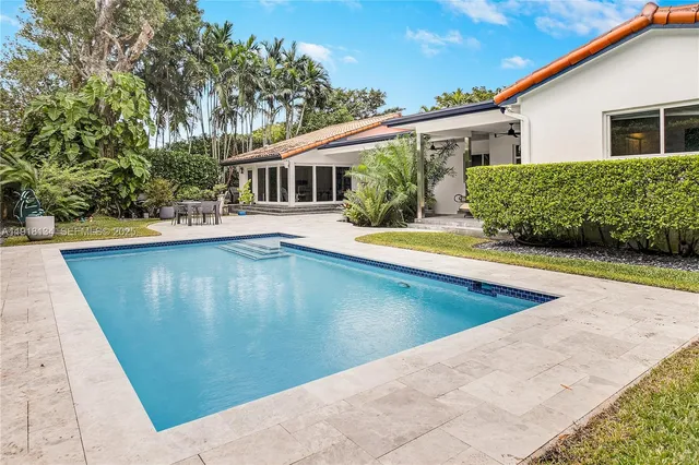 a view of a house with pool