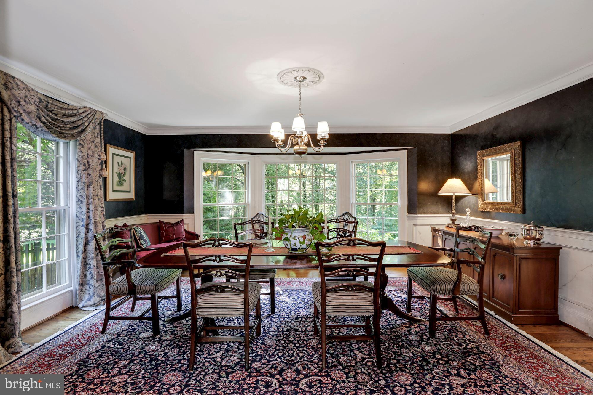 9409 Brooke Drive Bethesda, MD 20817 - Photo 13 of 47 Formal dining room with bay window