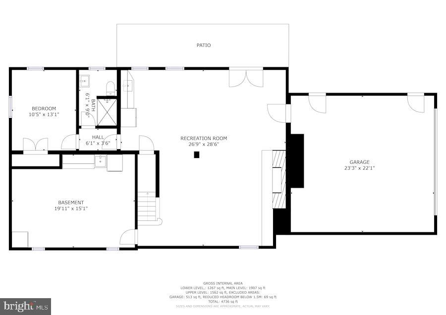 9409 Brooke Drive Bethesda, MD 20817 - Photo 47 of 47 Lower level floor plan