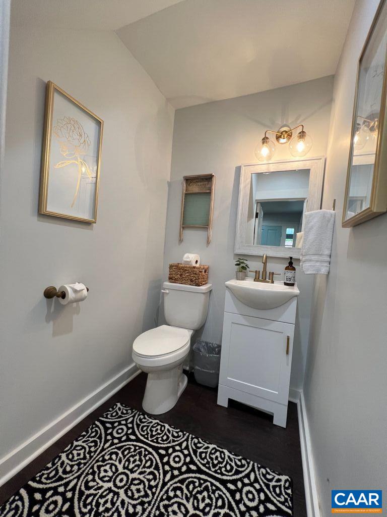 161 Avon Road Afton, VA 22920 - Photo 19 of 39 a bathroom with a toilet a sink and mirror