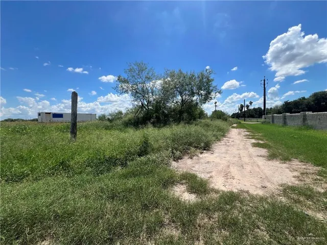 a big yard with lots of green space and palm trees