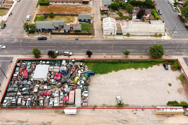 a front view of building with outdoor space
