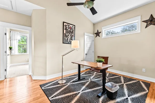 a room with furniture and a window