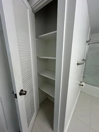 a view of a walk in closet