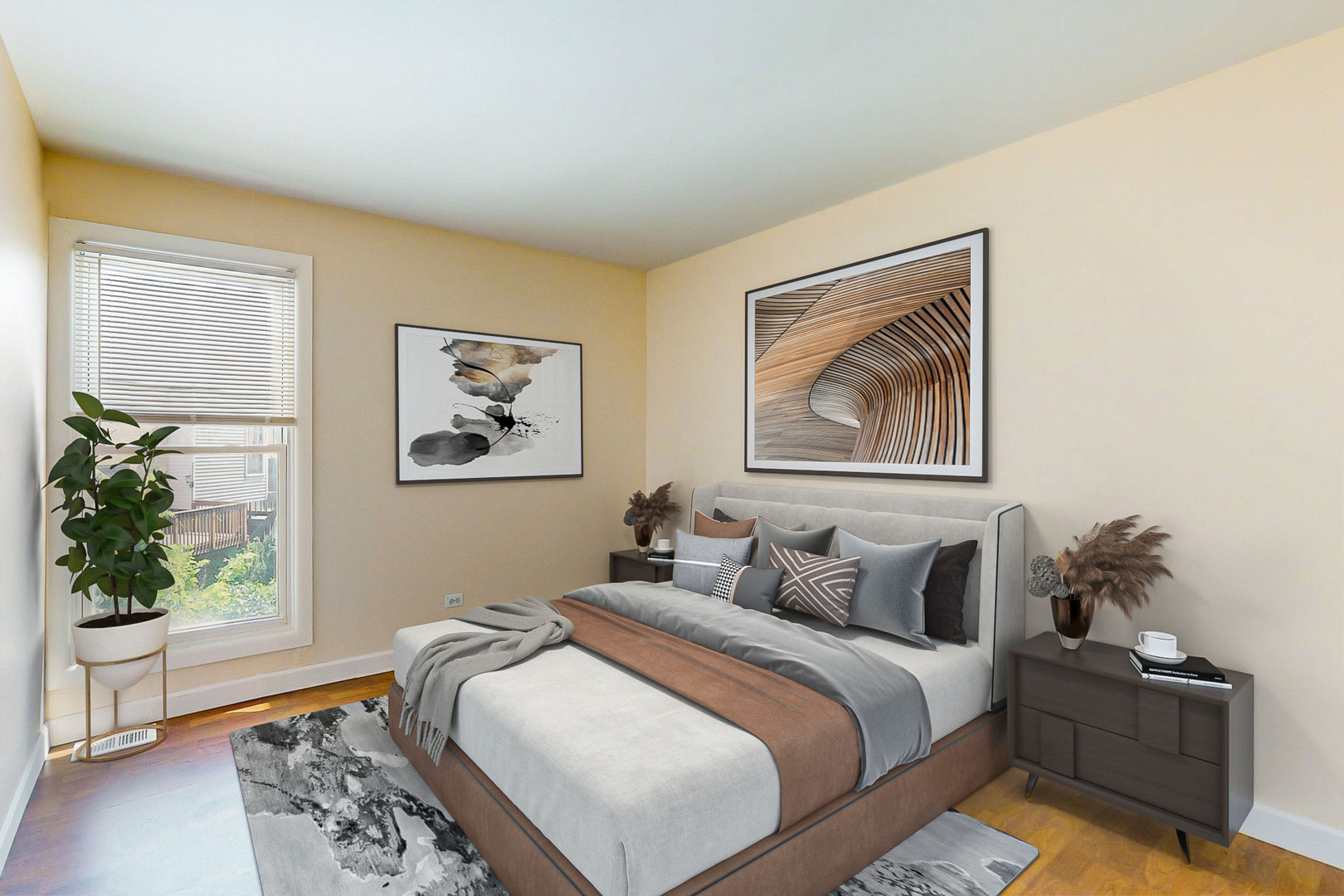 1009 Spring Mill Drive Hoffman Estates, IL 60169 - Photo 11 of 35 a bedroom with a bed and a painting on the wall