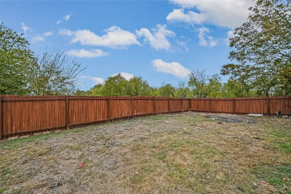 a backyard of a house