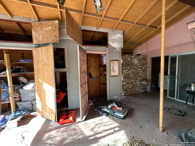 a backyard of a house