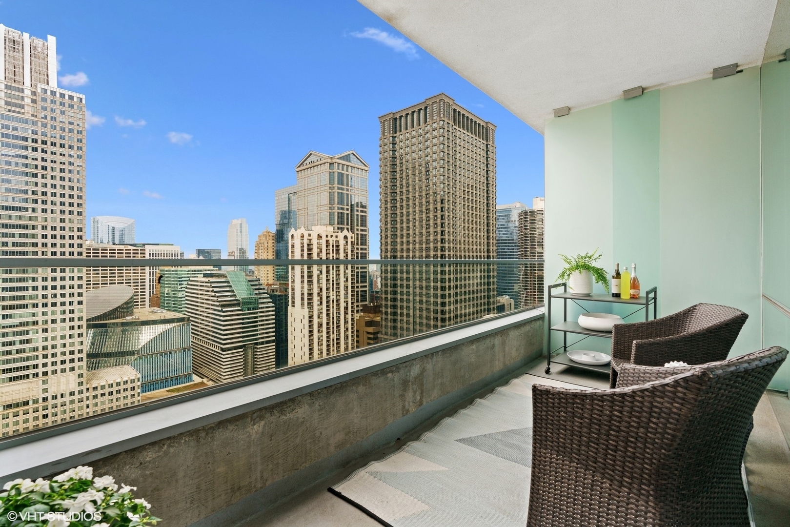 8 East Randolph Street, Unit 3207 Chicago, IL 60601 - Photo 14 of 16 a view of balcony with furniture
