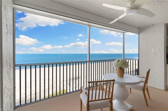 a view of a porch with a chair