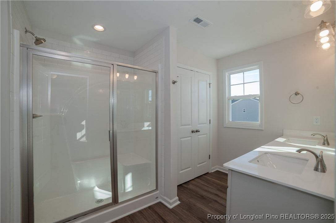 164 Ziggy Way Raeford, NC 28376 - Photo 15 of 25 a bathroom with a sink a toilet and shower