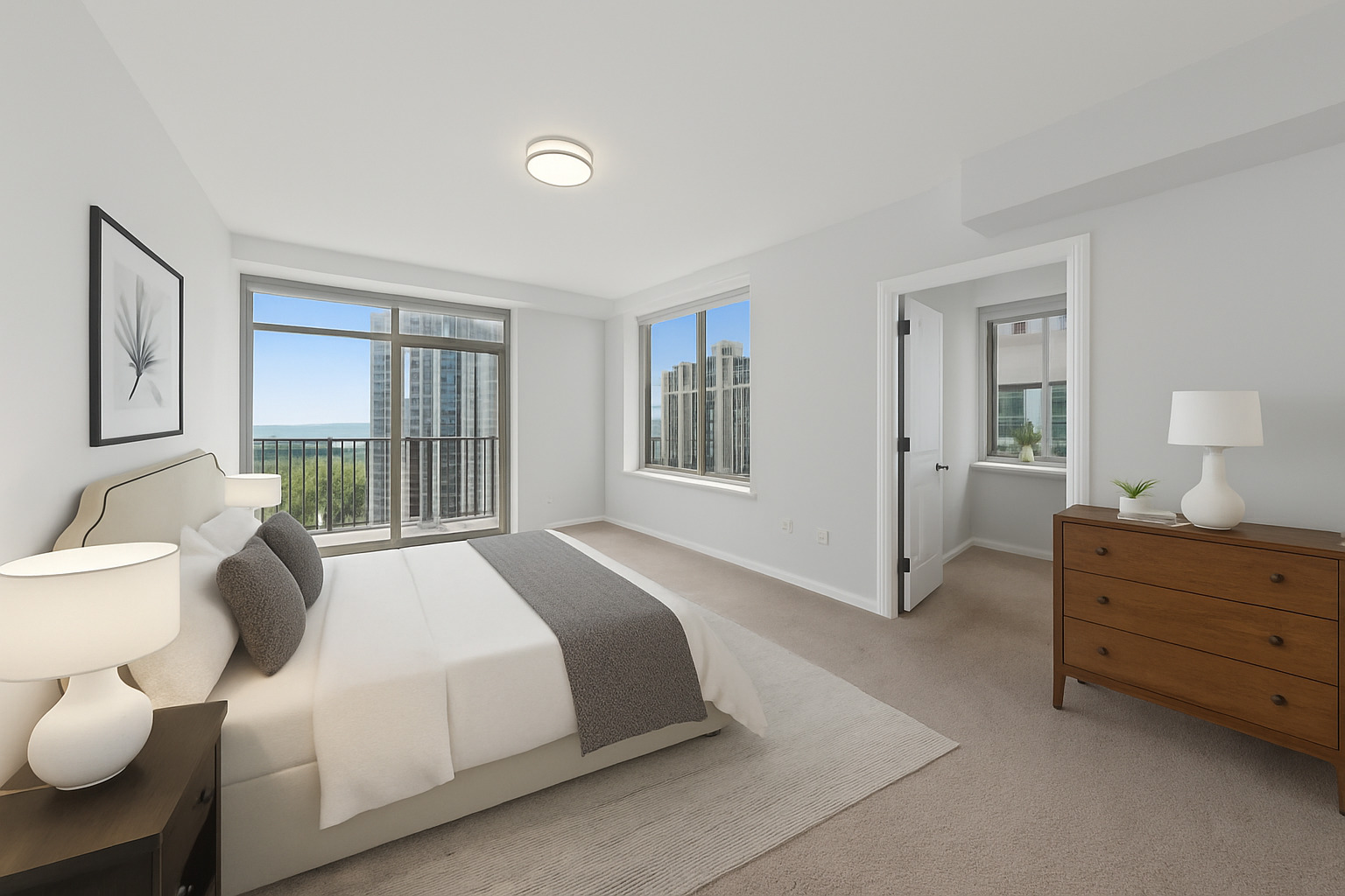 1250 South Indiana Avenue, Unit 1301 Chicago, IL 60605 - Photo 5 of 5 a spacious bedroom with a bed and window
