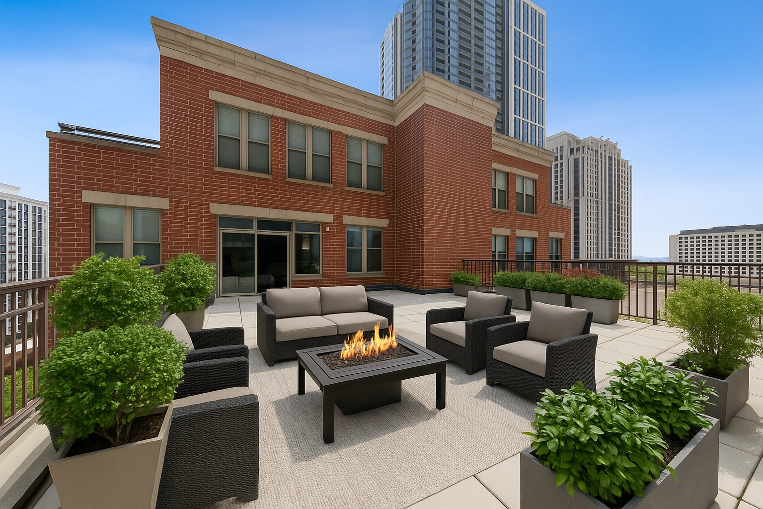 1250 South Indiana Avenue, Unit 1301 Chicago, IL 60605 - Photo 3 of 5 a building outdoor space with patio furniture