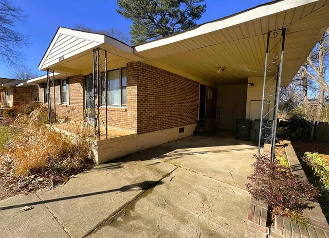 a backyard of a house