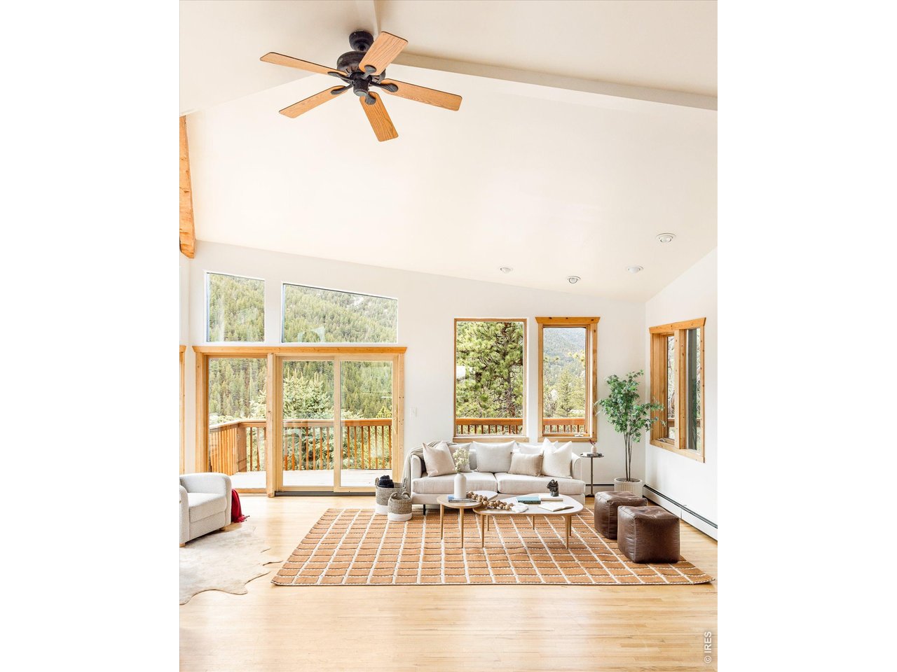187 Nugget Hill Road Jamestown, CO 80455 - Photo 3 of 34 a living room with furniture and a large window