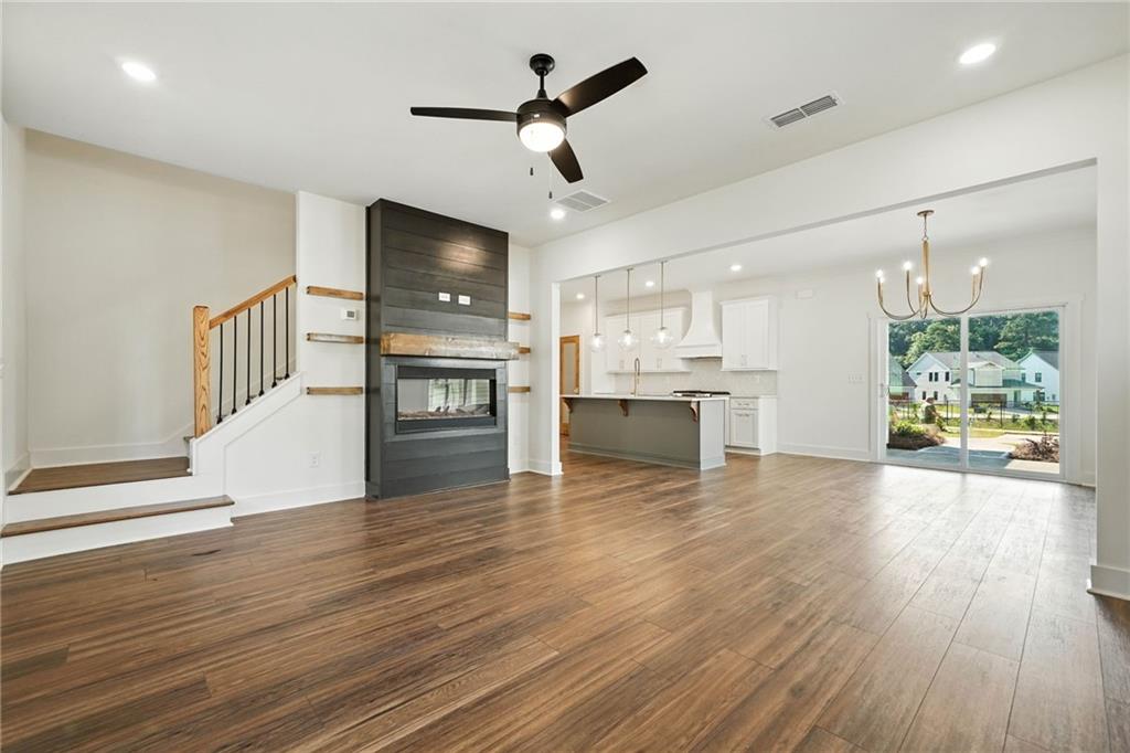 125 Old Alabama Road Southeast Emerson, GA 30137 - Photo 13 of 37 a view of kitchen with cabinets and wooden floor