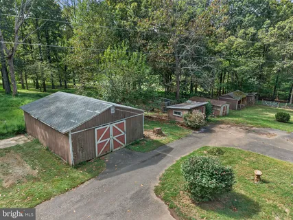 a aerial view of a house