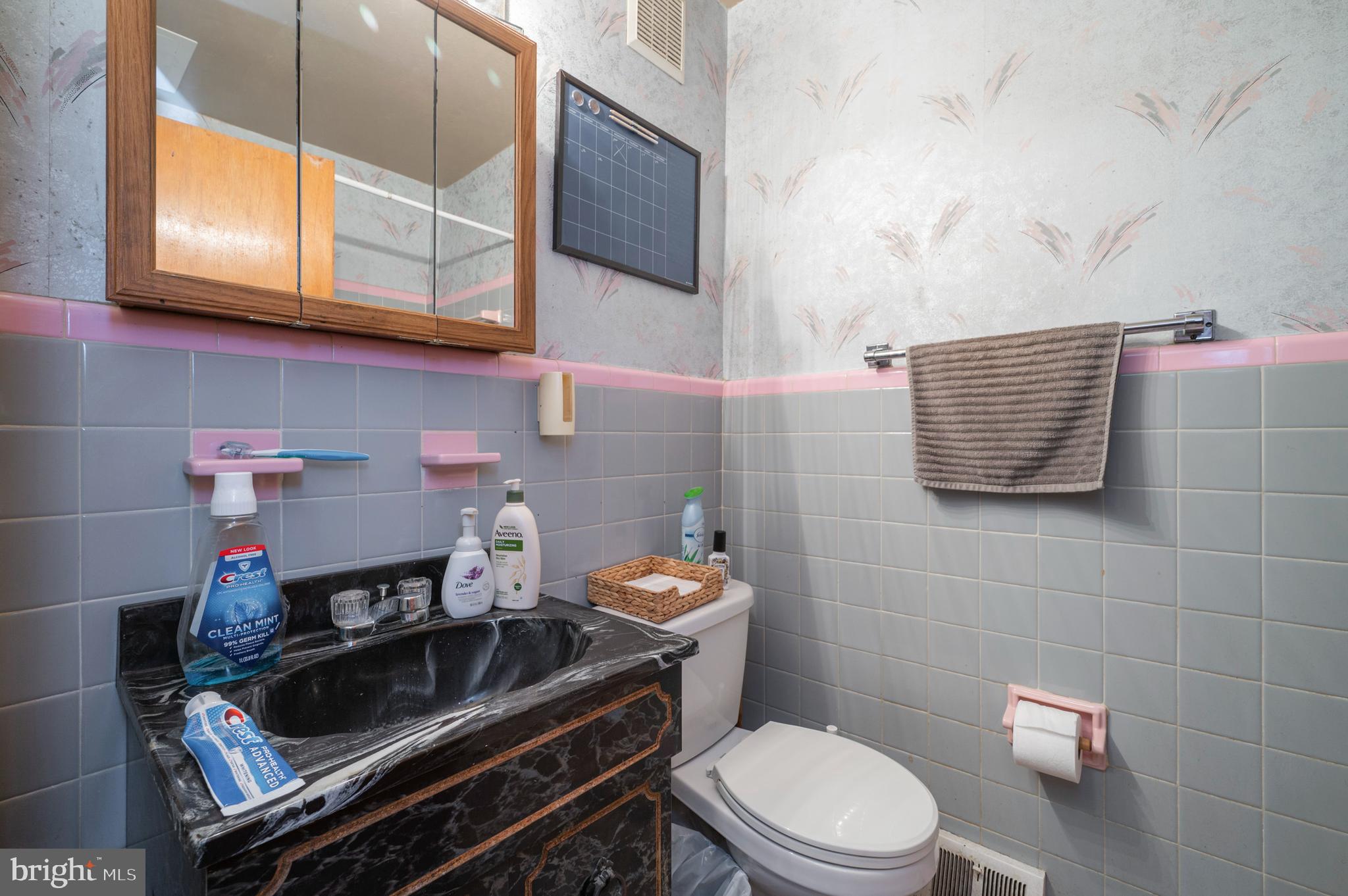 2588 Cranston Road Philadelphia, PA 19131 - Photo 10 of 38 a bathroom with a toilet a sink and a mirror