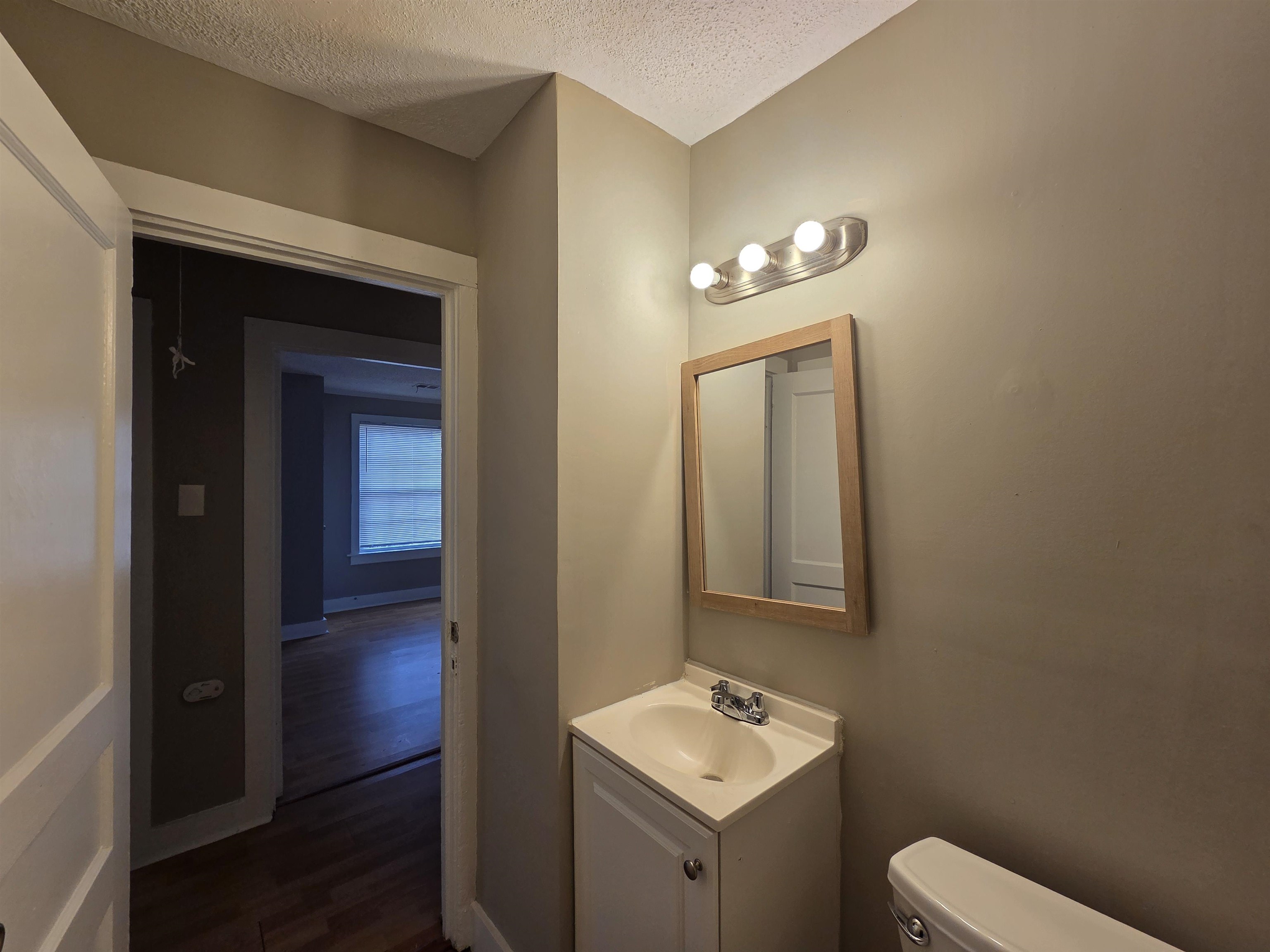 3458 Radford Road Memphis, TN 38111 - Photo 1 of 18 a bathroom with a toilet sink and mirror