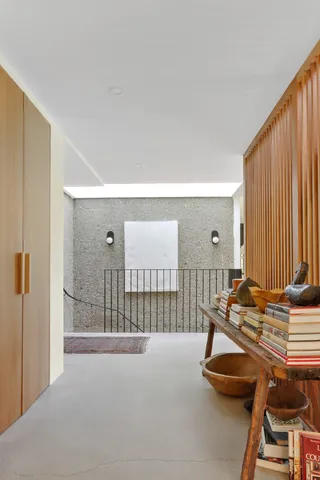 a view of a livingroom with furniture