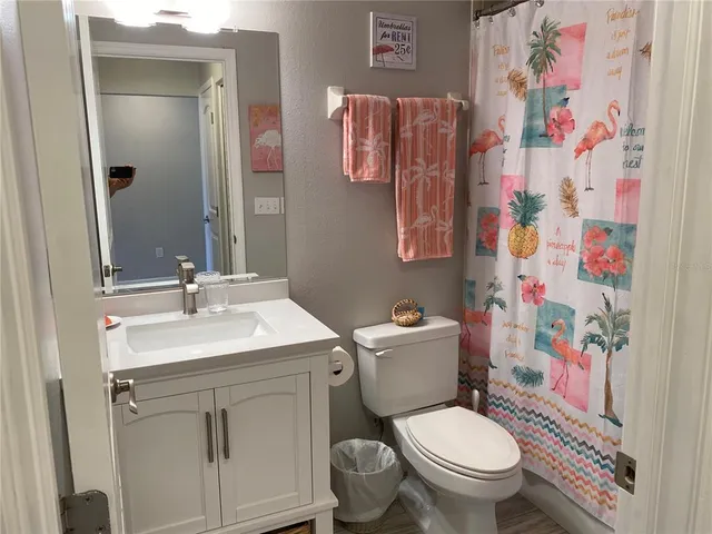 a bathroom with a sink toilet and vanity
