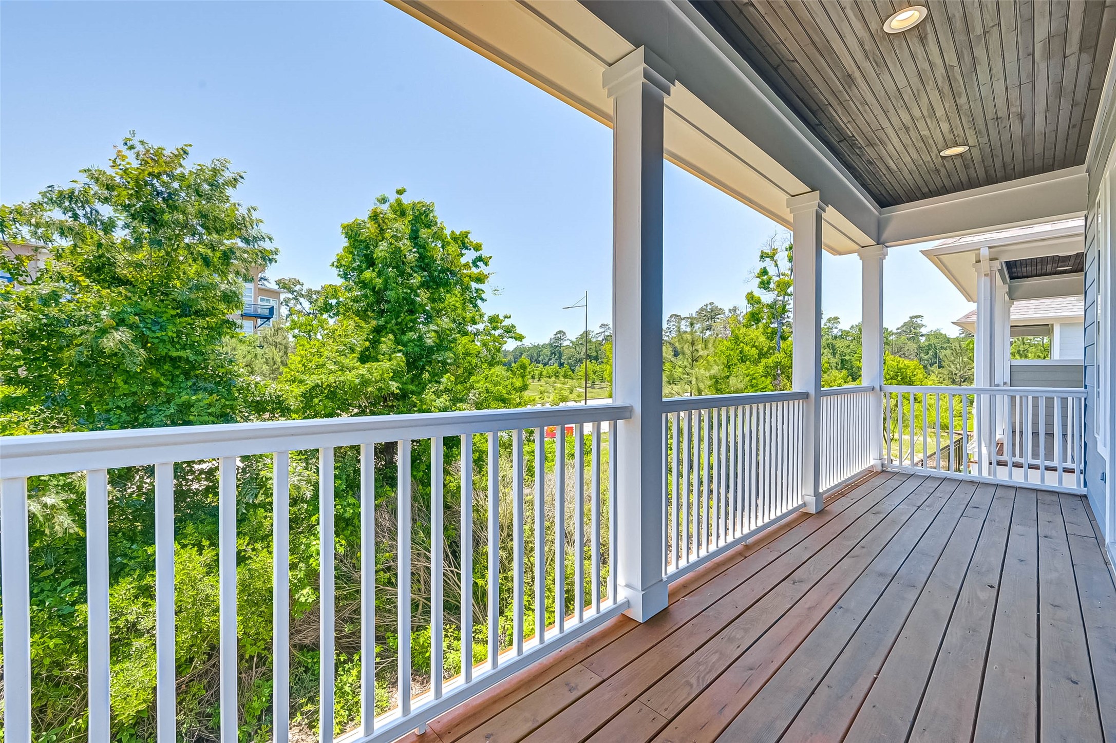 67 Thorpe Lane Spring, TX 77389 - Photo 23 of 27 a view of balcony with wooden floor