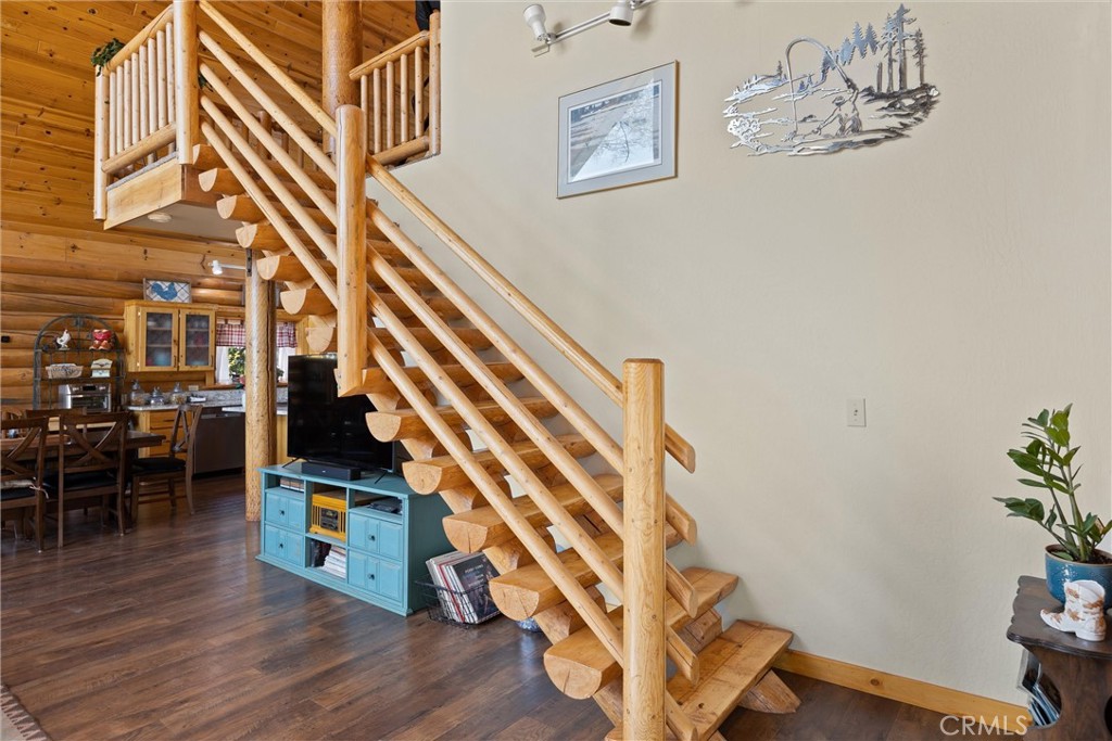 4592 Wendlis Road Forest Ranch, CA 95942 - Photo 17 of 62 Log stairwell
