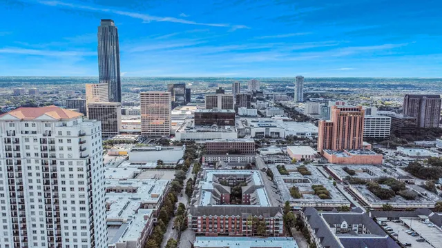 an aerial view of a city