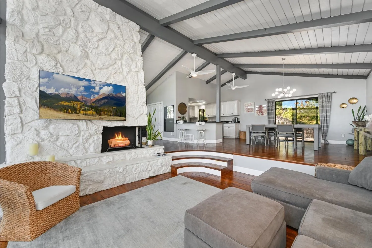 26138 Jesmond Dene Road Escondido, CA 92026 - Photo 4 of 34 a living room with furniture and a fireplace
