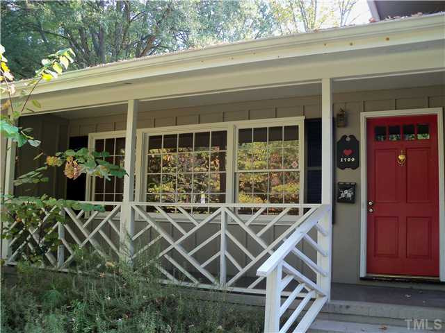 1700 Dixie Trail Raleigh, NC 27607 - Photo 2 of 12 Front porch overlooks the wooded front lawn. Porch