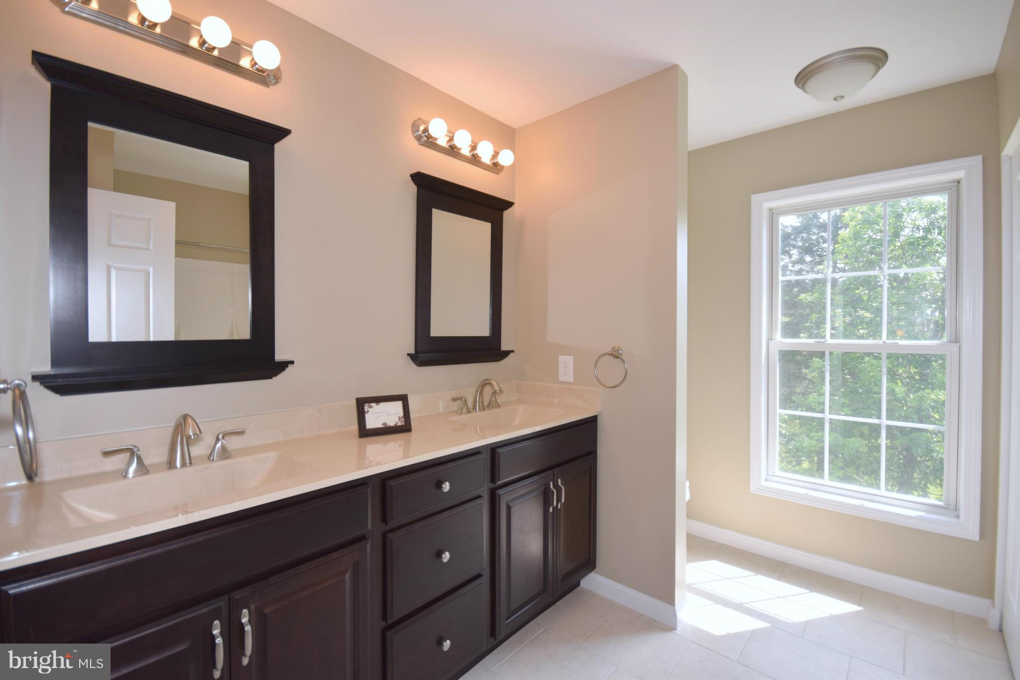 150 High Bluff Road Middletown, VA 22645 - Photo 19 of 30 a bathroom with a double vanity sink and a mirror