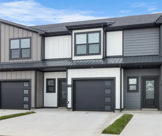 a house view with a garden space
