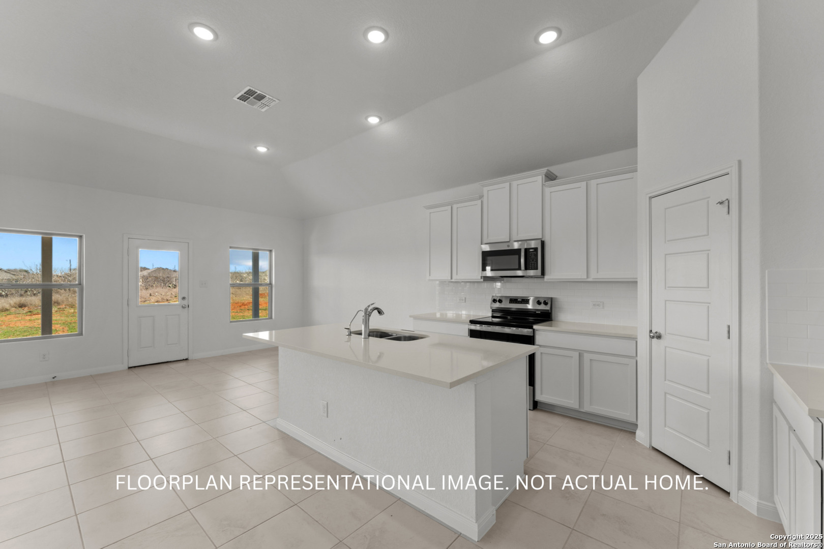 1164 Limestone Ridge Seguin, TX 78155 - Photo 21 of 45 a kitchen with granite countertop a sink and stainless steel appliances