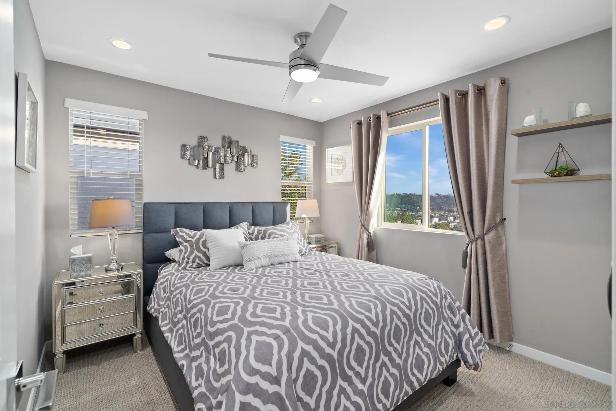 8347 Ridge Court San Diego, CA 92108 - Photo 19 of 63 a bedroom with a large bed and a window