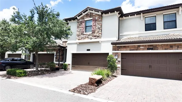 a house view with a outdoor space