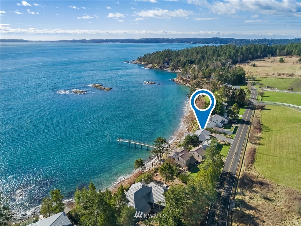 3051 Pear Point Road Friday Harbor, WA 98250 - Photo 6 of 39 an aerial view of a house with a yard