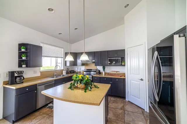 a kitchen with a refrigerator a sink dishwasher a stove and a refrigerator