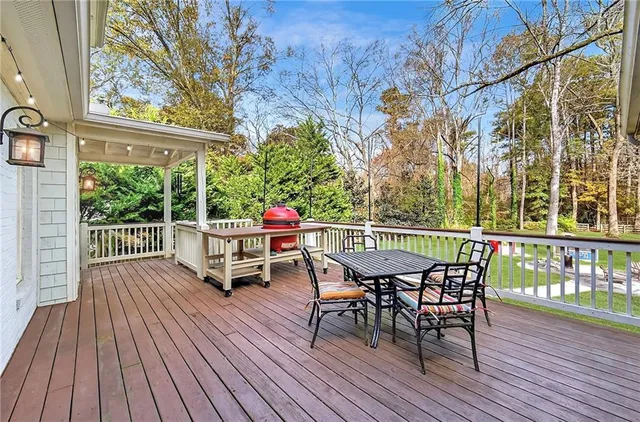 a view of outdoor space with seating